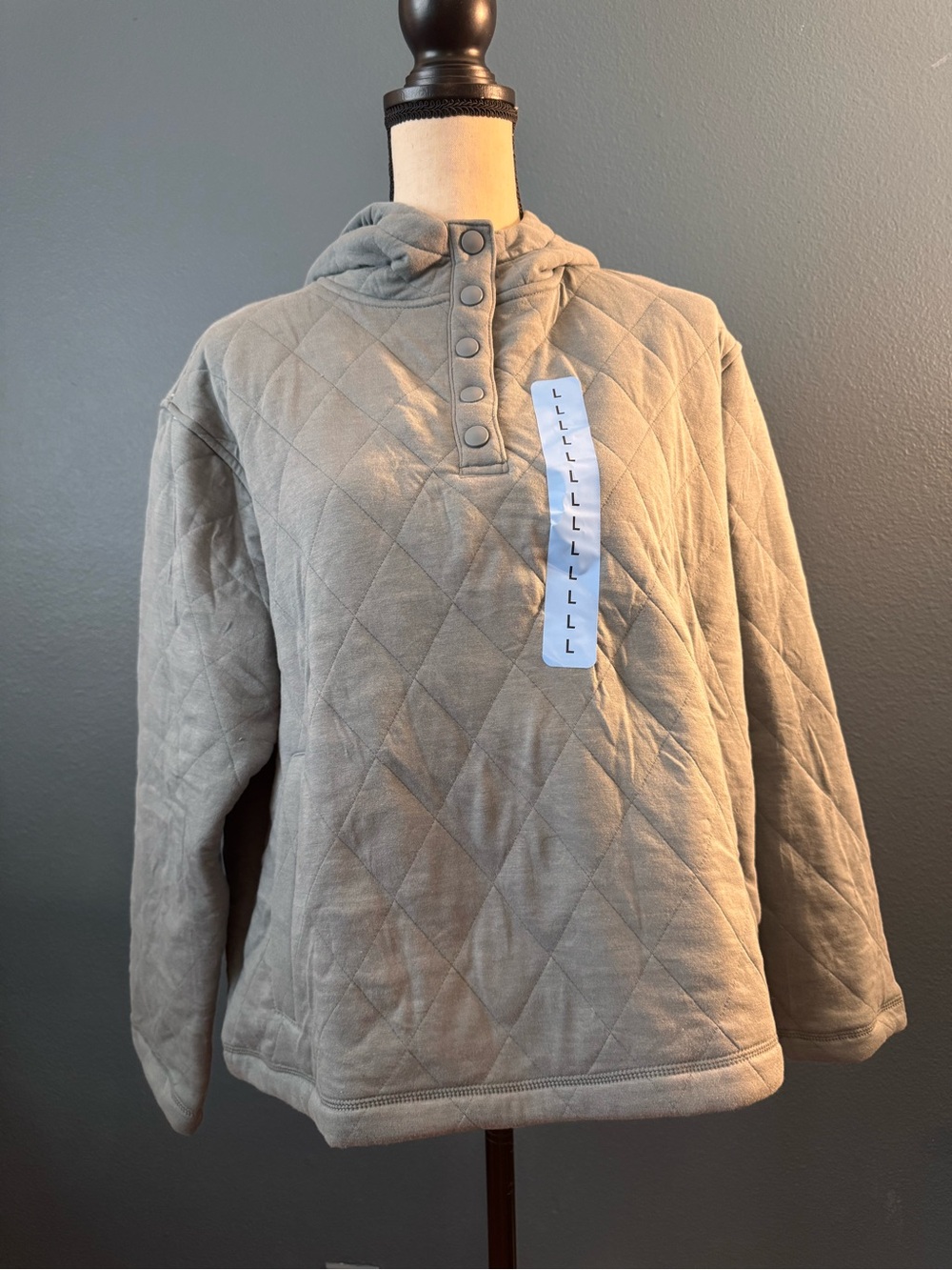 Lands' End Quilted Hooded Pullover Jacket